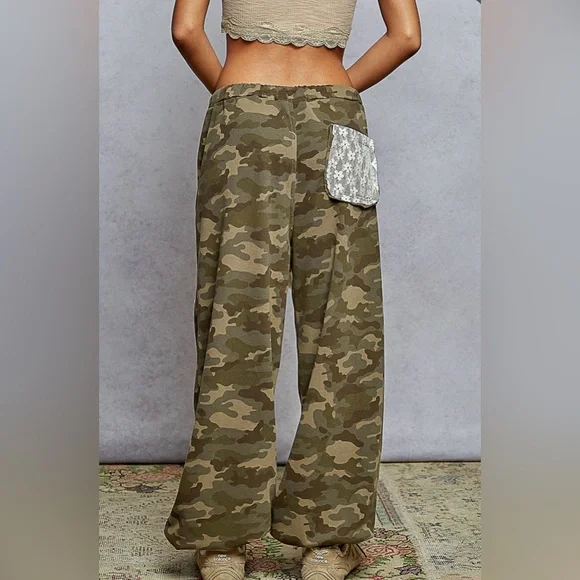 POL Camouflage Patchwork Jogger Pants - Picture 2 of 4